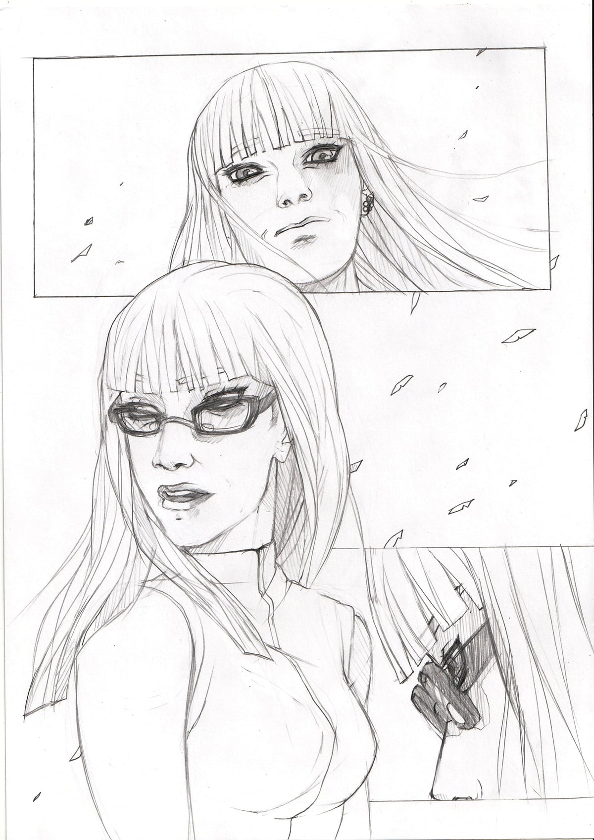 Print - The girl with glasses