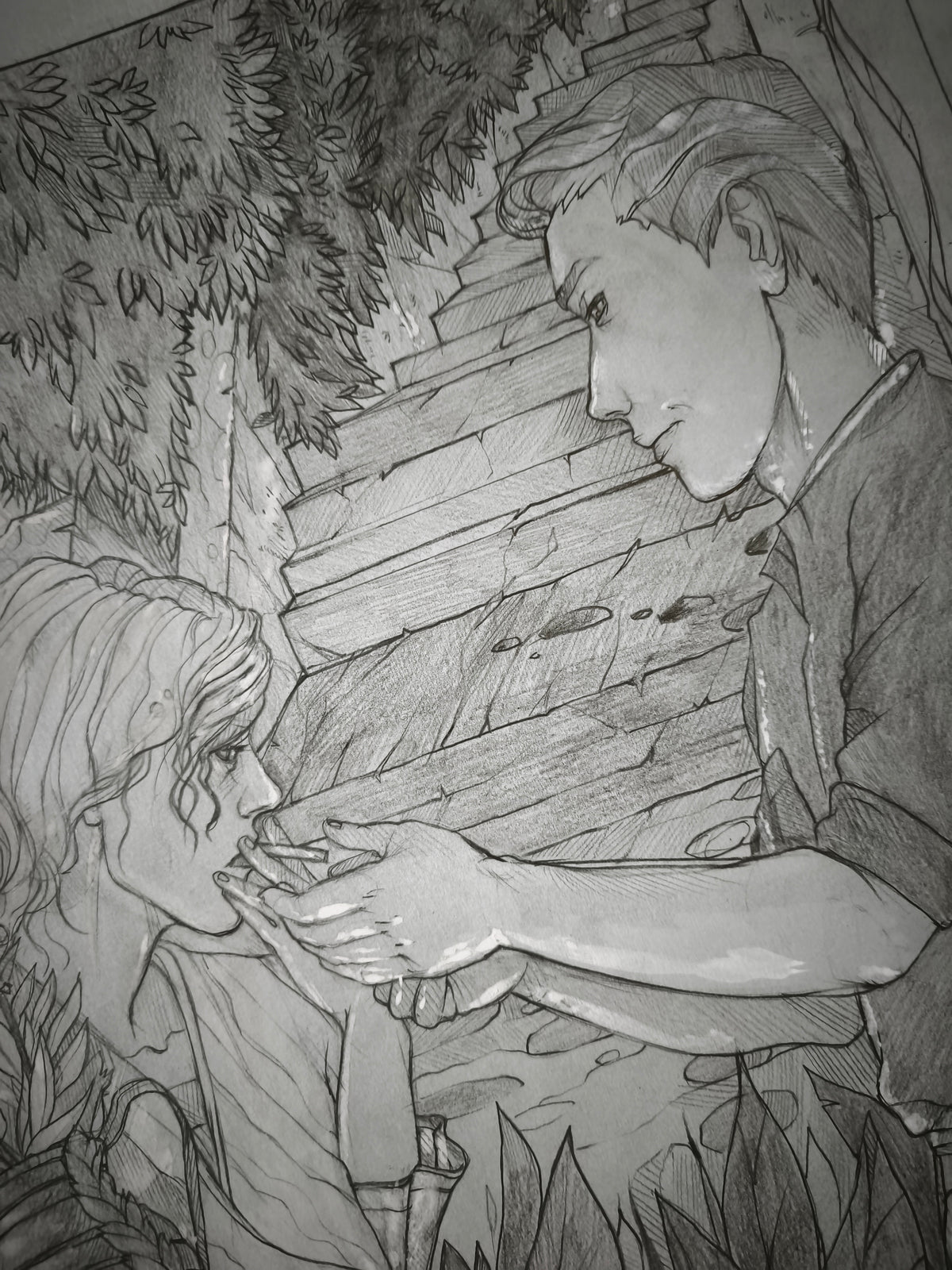 Mixed Media "Tender Encounter"