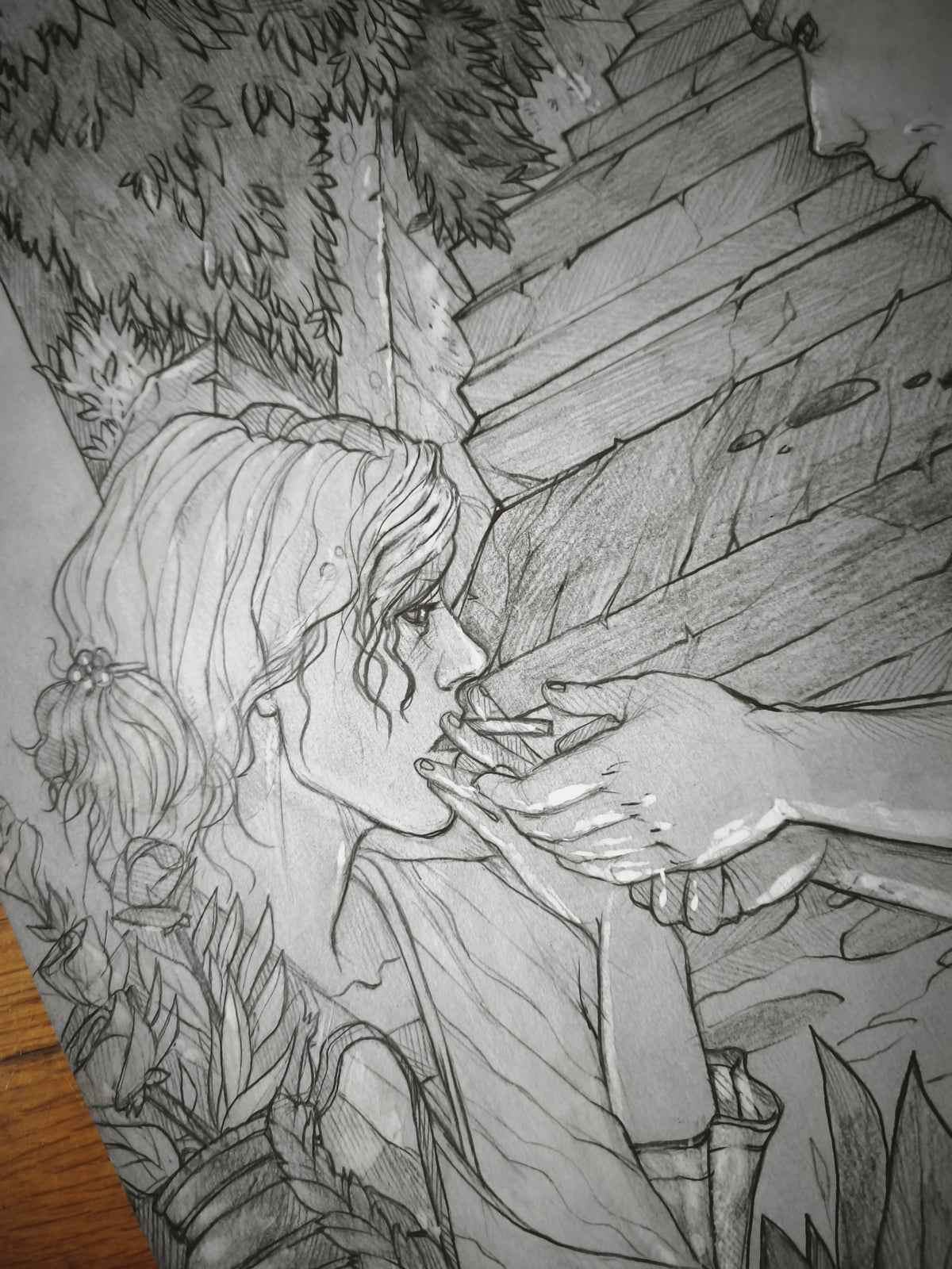 Mixed Media "Tender Encounter"